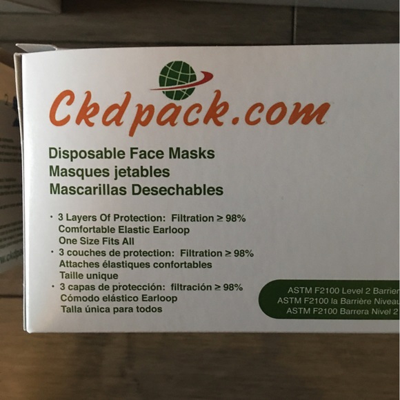 4 boxes - CRDPACK DISPOSABLE FACE MASK - 50pcs per box  (NEW) - Picture 3 of 4